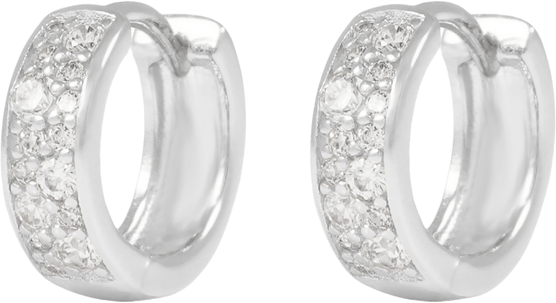 Nisi Stone Ring Ear 12mm, från SNÖ of Sweden, i färgen s/clear.