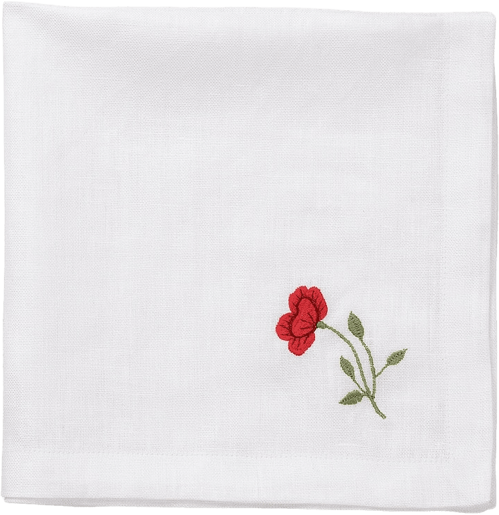 Bouquet Servett - Burgundy 45x45 Cm, från Pick A Poppy, i färgen burgundy.