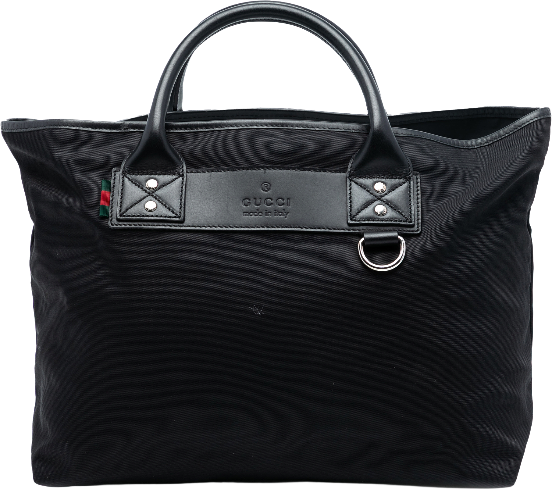 Gucci Nylon Web Business Bag, från Luxclusif, i färgen black.