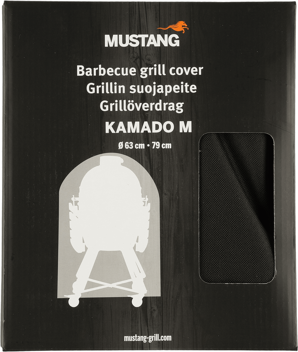 Överdrag Kamado M, från Mustang, i färgen svart.