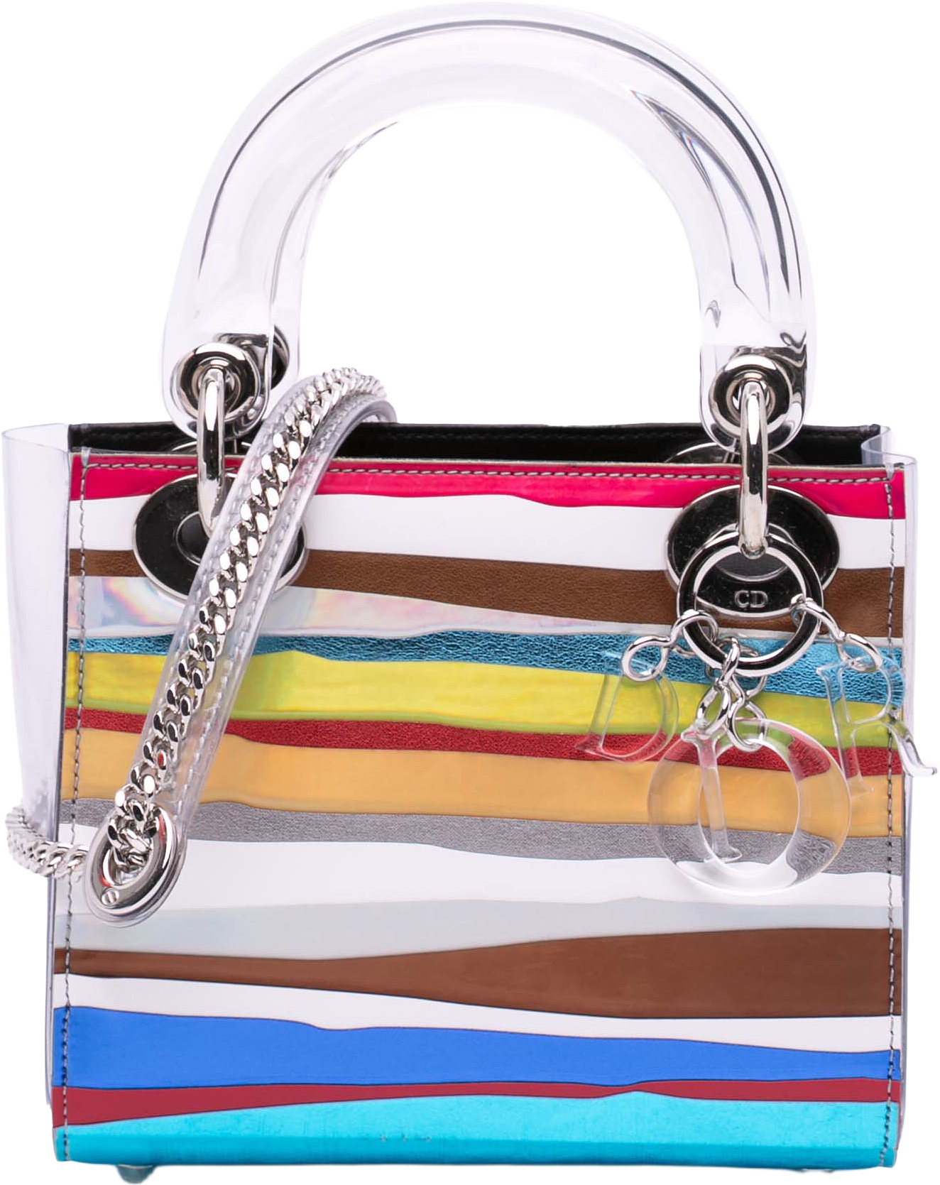 Dior Wang Guangle Medium Pvc Technical Fabric Lady Dior, från Luxclusif, i färgen white.