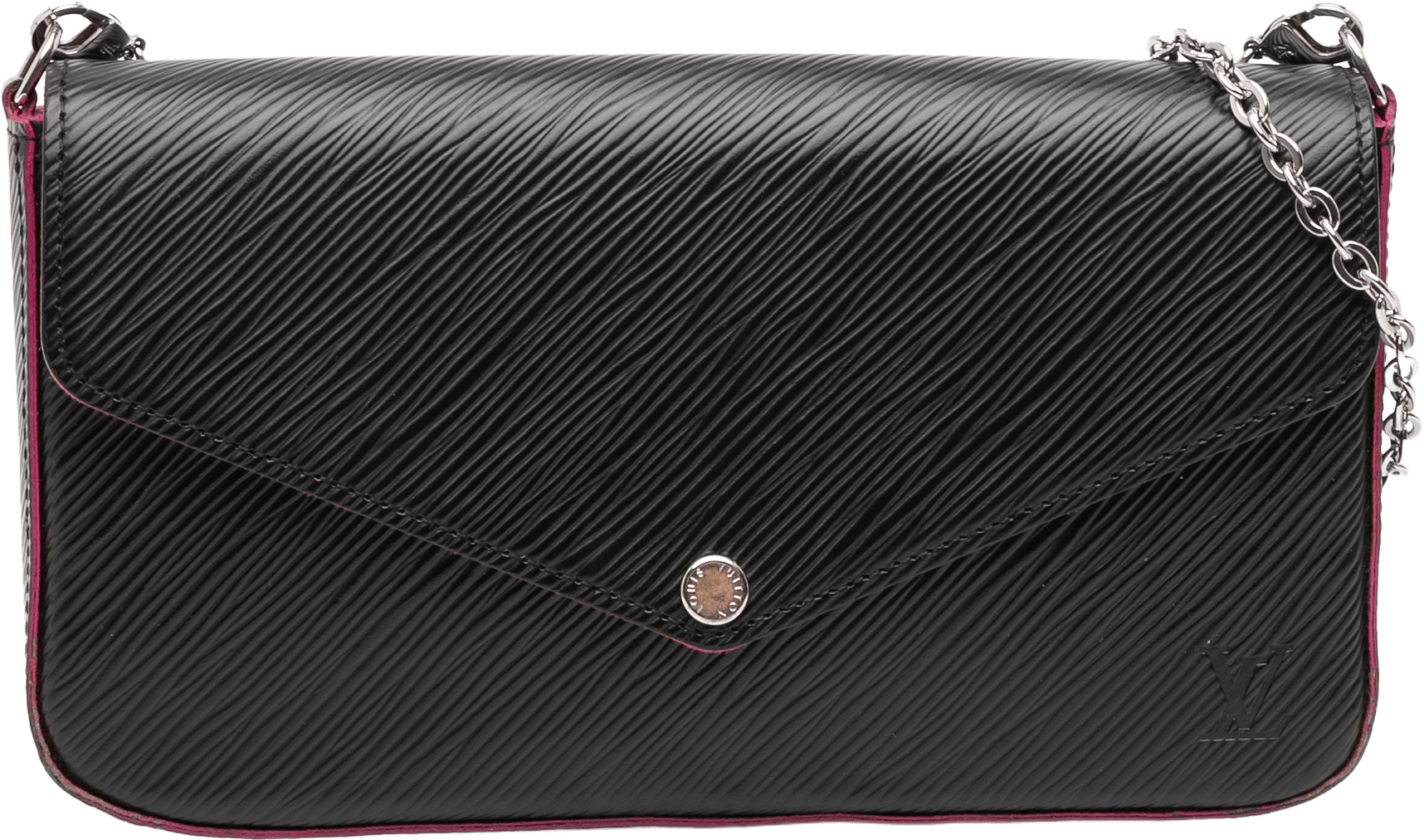 Louis Vuitton Epi Pochette Felicie, från Luxclusif, i färgen black.