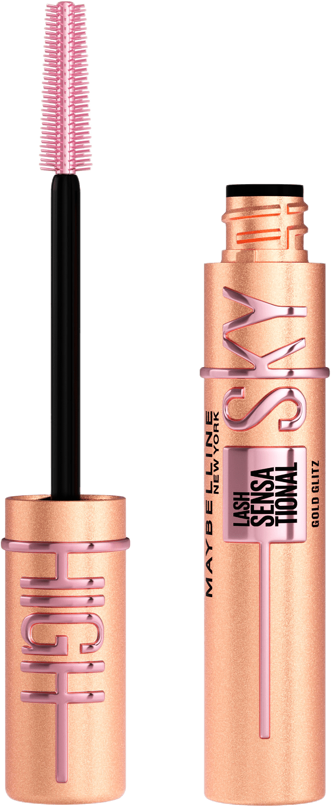 Lash Sensational Sky High Mascara Gold Glitz, från Maybelline, i färgen Rose Gold Glitz.