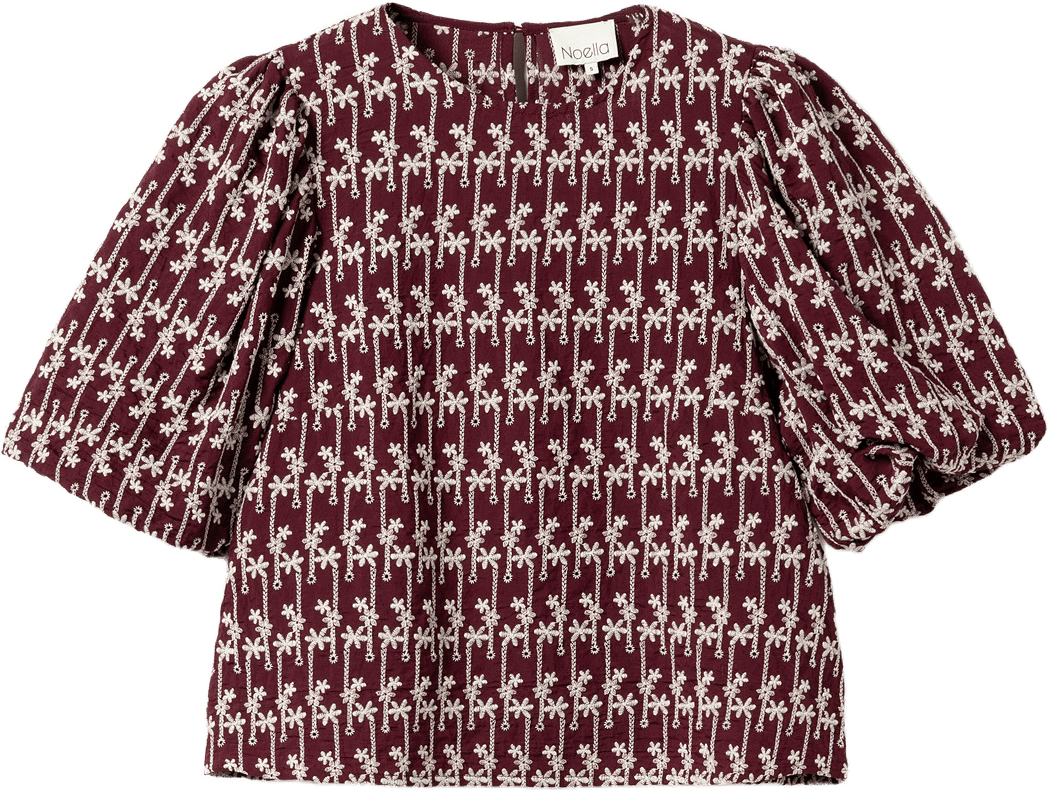 Shelly Blouse - Dusty Mahogany, från Noella, i färgen dusty mahogany.