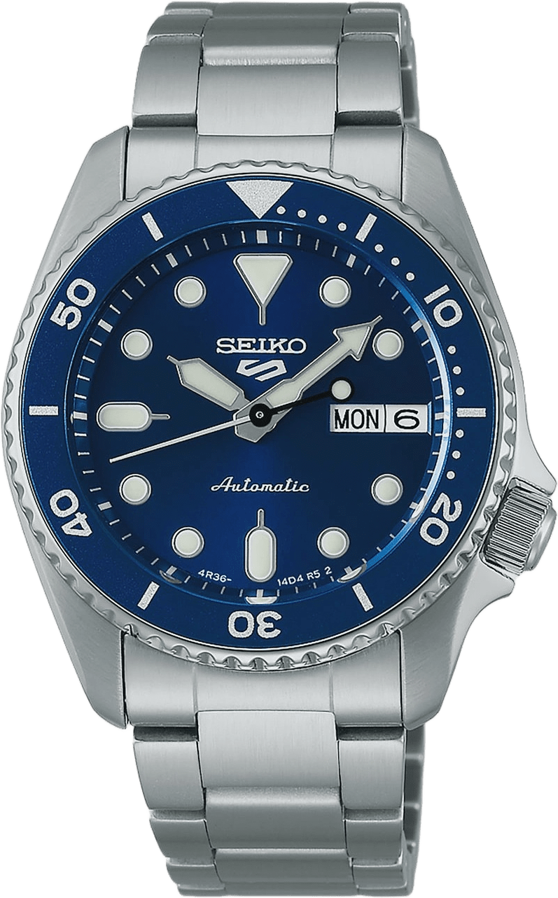 Seiko 5 Sports Automatic Blå/stål, Gummiband - Srpl77k1, från Seiko, i färgen 1.
