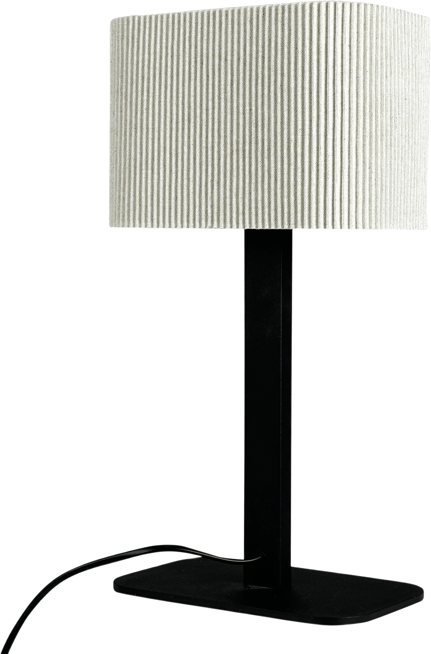 Calix Table Lamp Oval, från Dyberg Larsen, i färgen nature/ black.