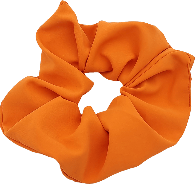 Stor Textilscrunchie, från Complement, i färgen orange.
