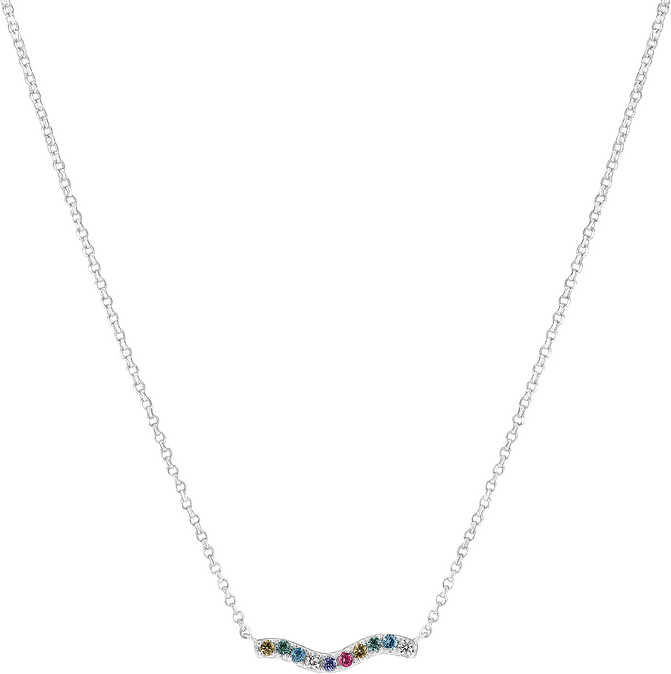 Ellera Waves Necklace, från Sif Jakobs Jewellery, i färgen multicolour.