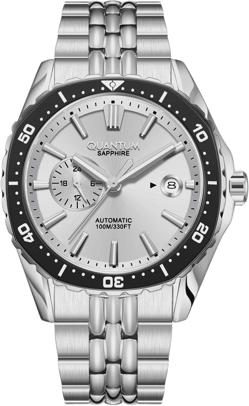 Quantum Automatic Herr Stål, Metallband - Qmg1257.330, från Quantum, i färgen 1.