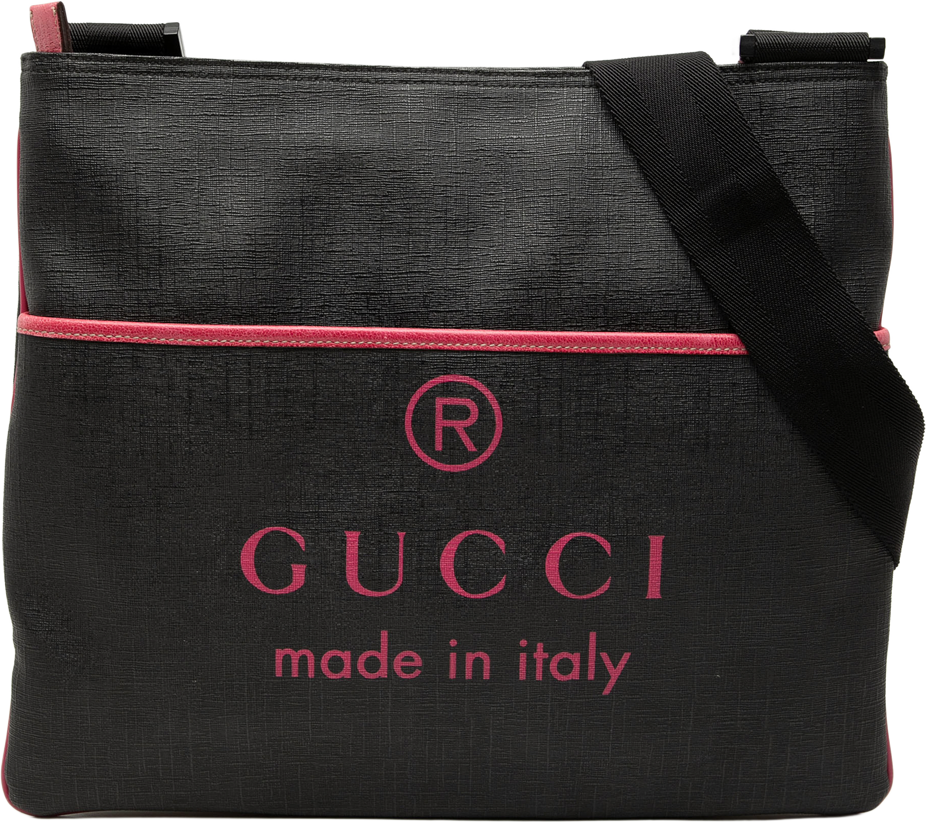Gucci Gg Supreme Trademark Logo Crossbody, från Luxclusif, i färgen black.