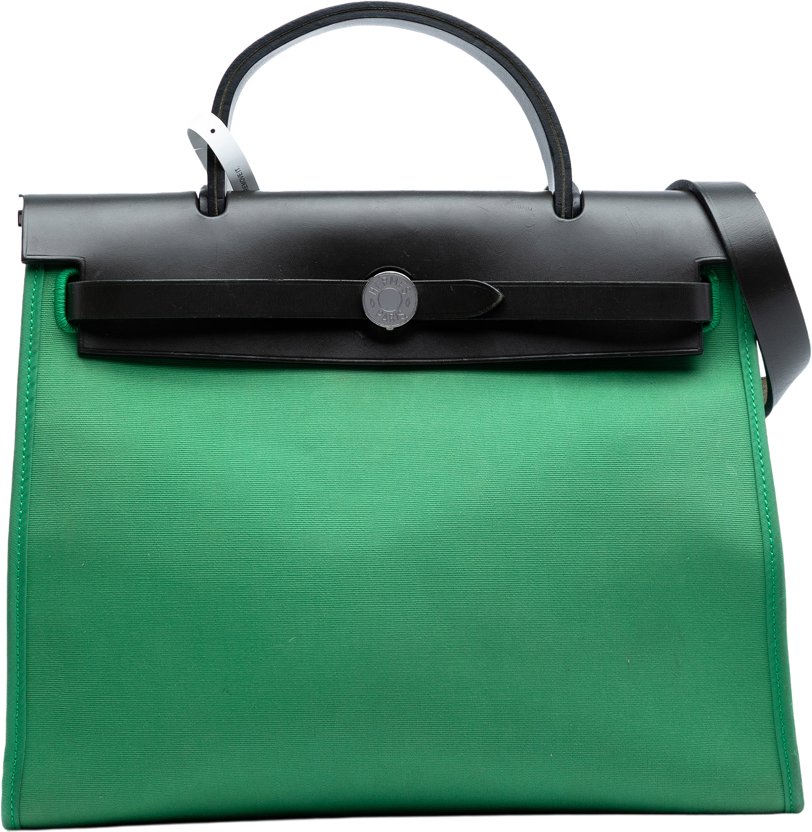 Hermès Toile Herbag Zip 31, från Luxclusif, i färgen green.