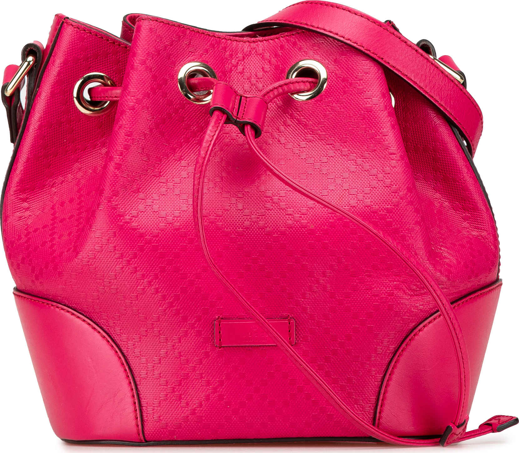 Gucci Diamante Leather Bright Bucket Bag