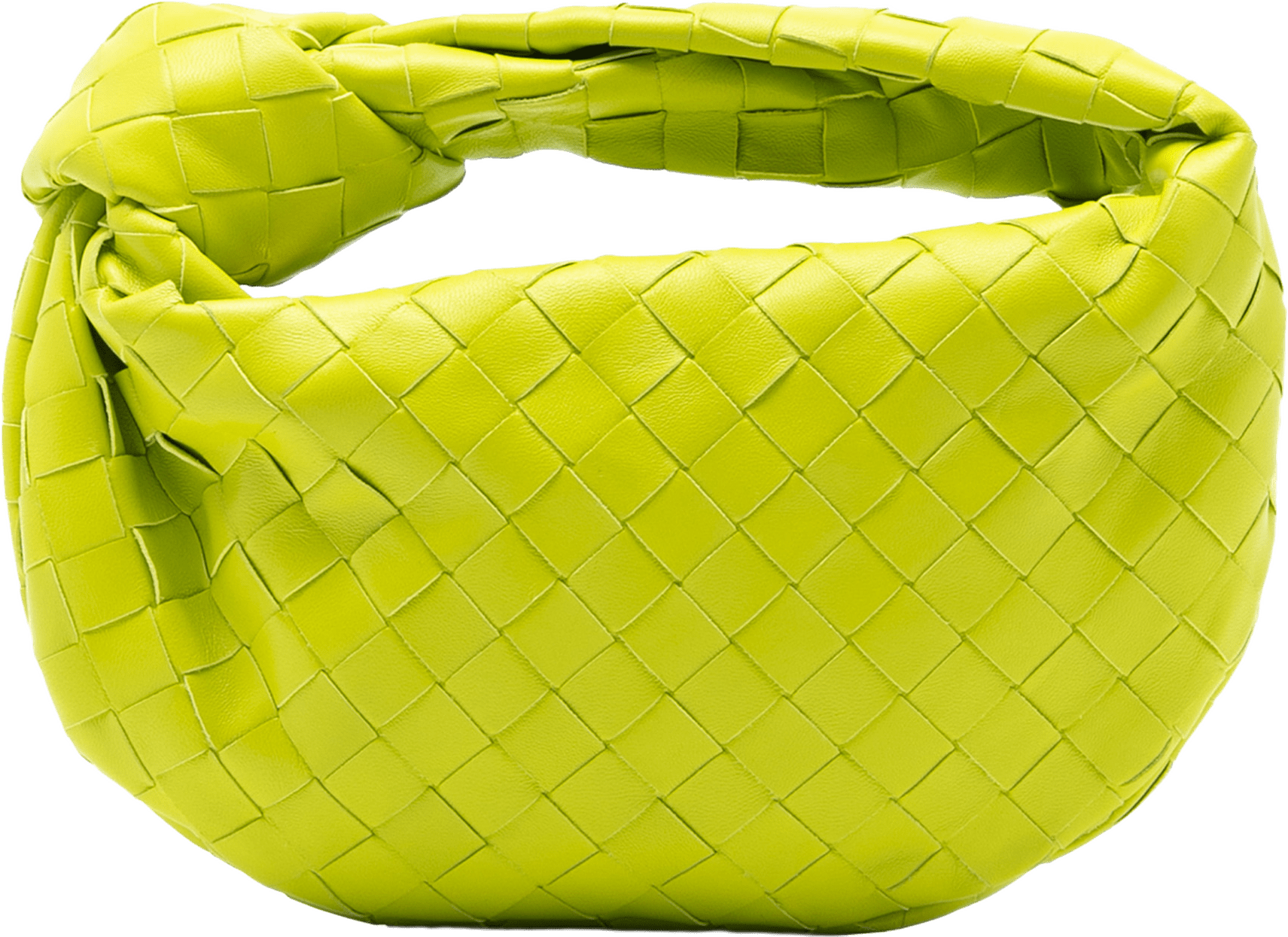 Bottega Veneta Mini Nappa Intrecciato Jodie, från Luxclusif, i färgen lime.