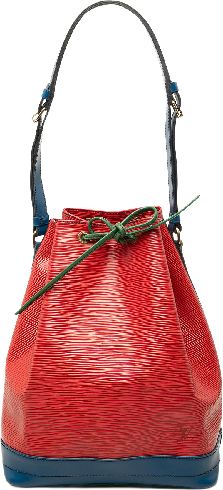 Louis Vuitton Epi Tricolor Noe Gm, från Luxclusif, i färgen röd.