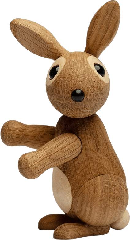 Bounce Kanin Trädekoration 9,5 cm Ek, från Spring Copenhagen, i färgen brun.