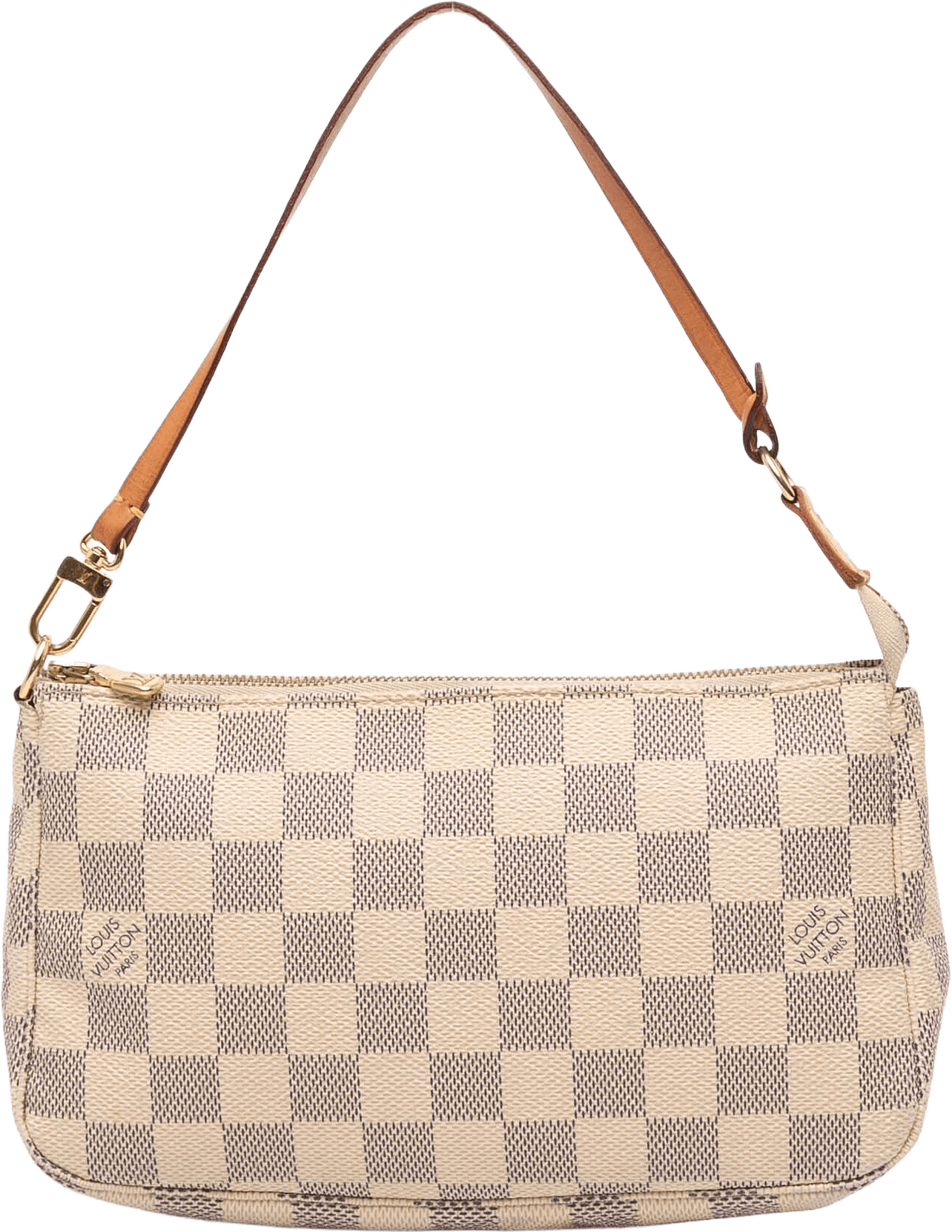 Louis Vuitton Damier Azur Pochette Accessoires, från Luxclusif, i färgen white.
