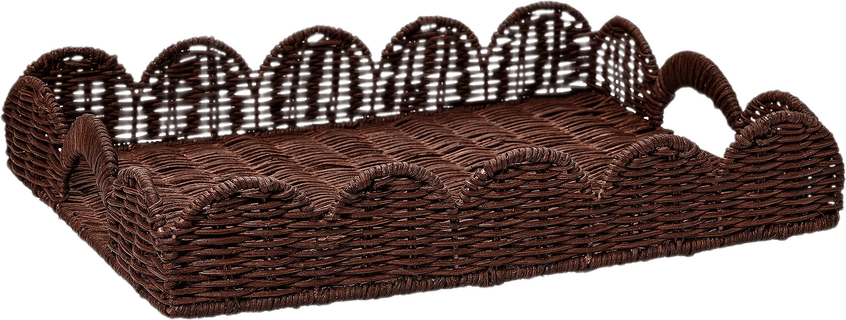Classic Scallop Rottingbricka - 30x40 Cm, från Pick A Poppy, i färgen dark brown.
