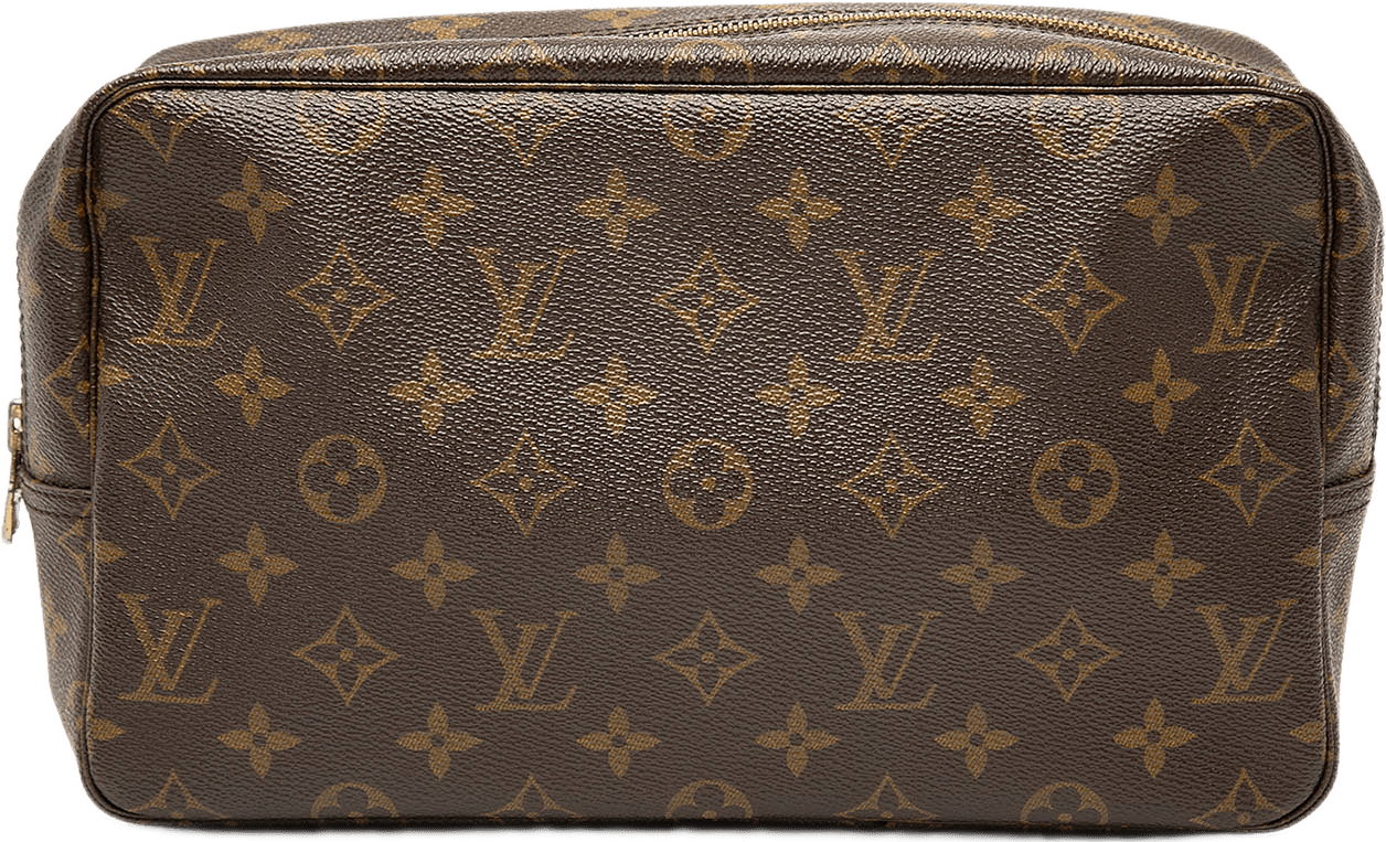 Louis Vuitton Monogram Trousse Toilette 28, från Luxclusif, i färgen brun.