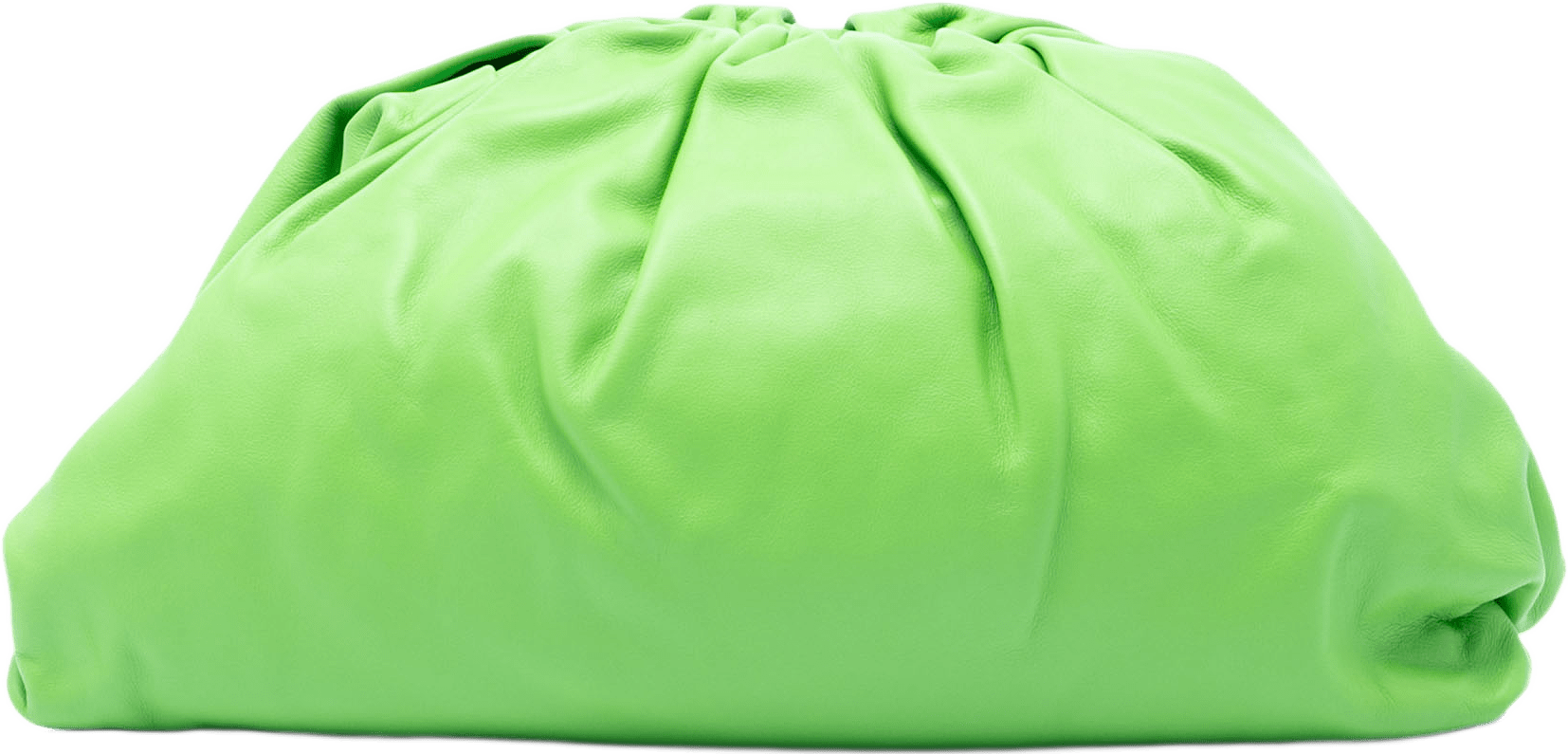 Bottega Veneta Lambskin The Pouch, från Luxclusif, i färgen lime.