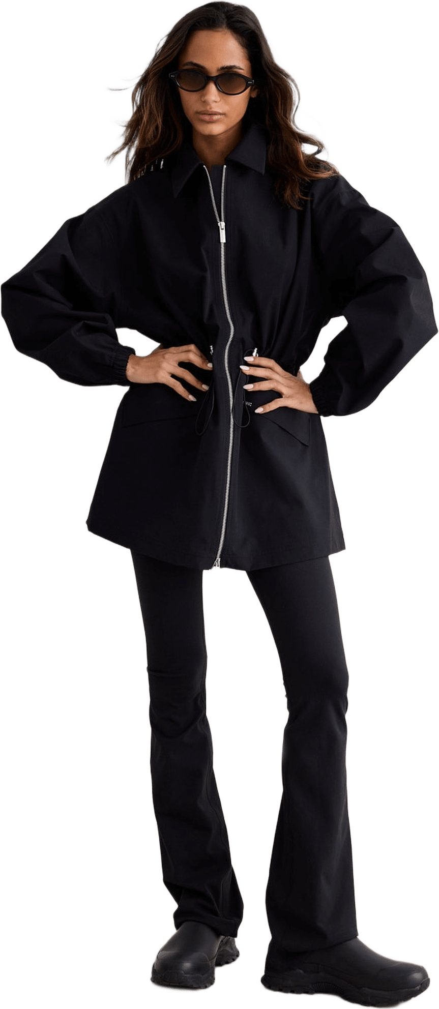 Waterproof Zip Jacket, från aim'n, i färgen black.