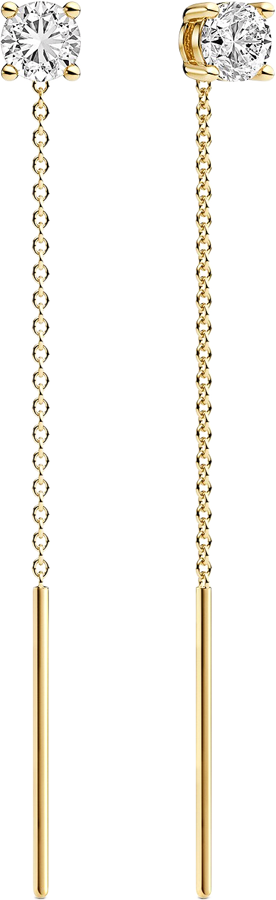 Princess Uno Lungo Earrings, från Sif Jakobs Jewellery, i färgen gold.