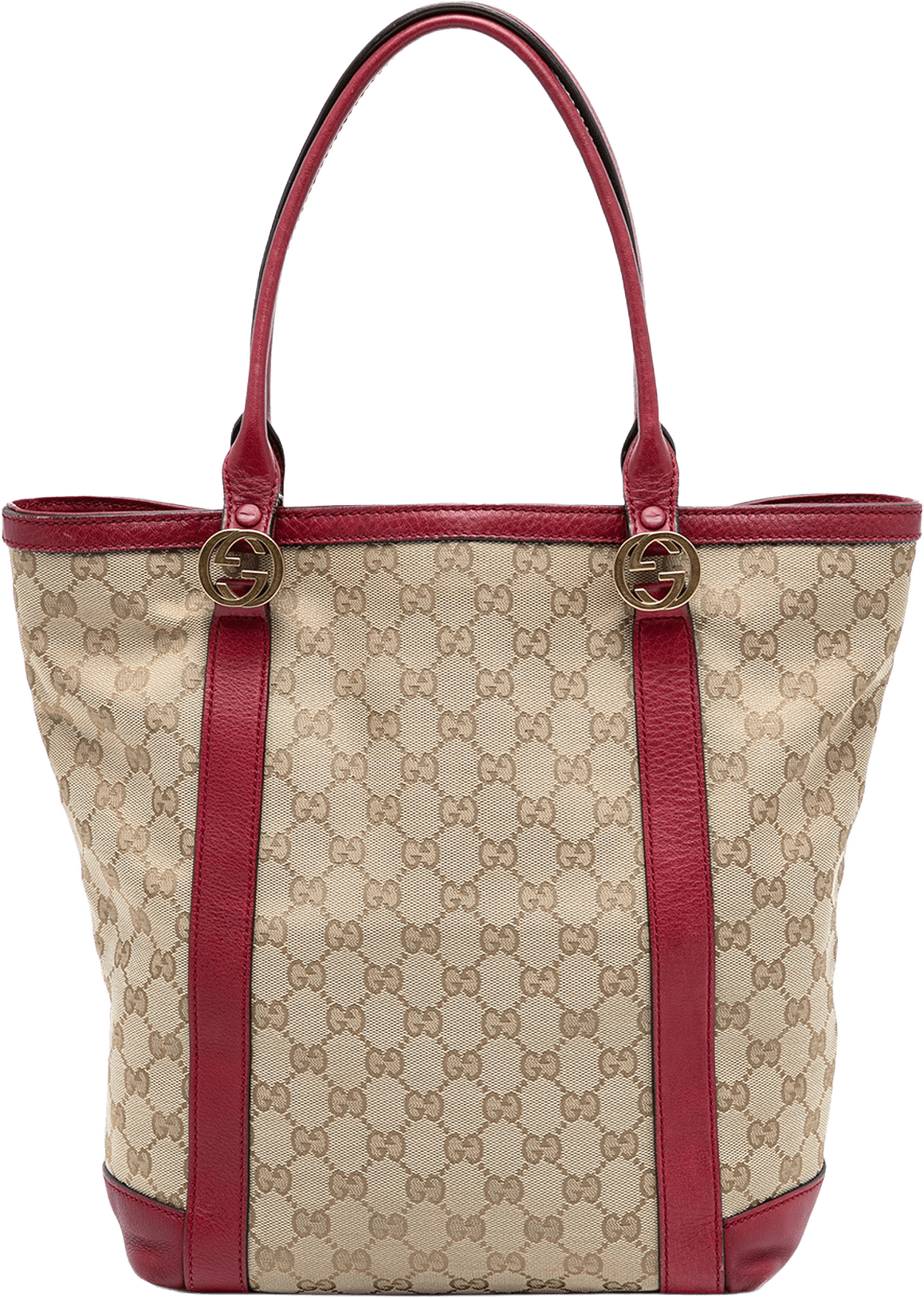 Gucci Gg Canvas Twins Tote, från Luxclusif, i färgen beige.