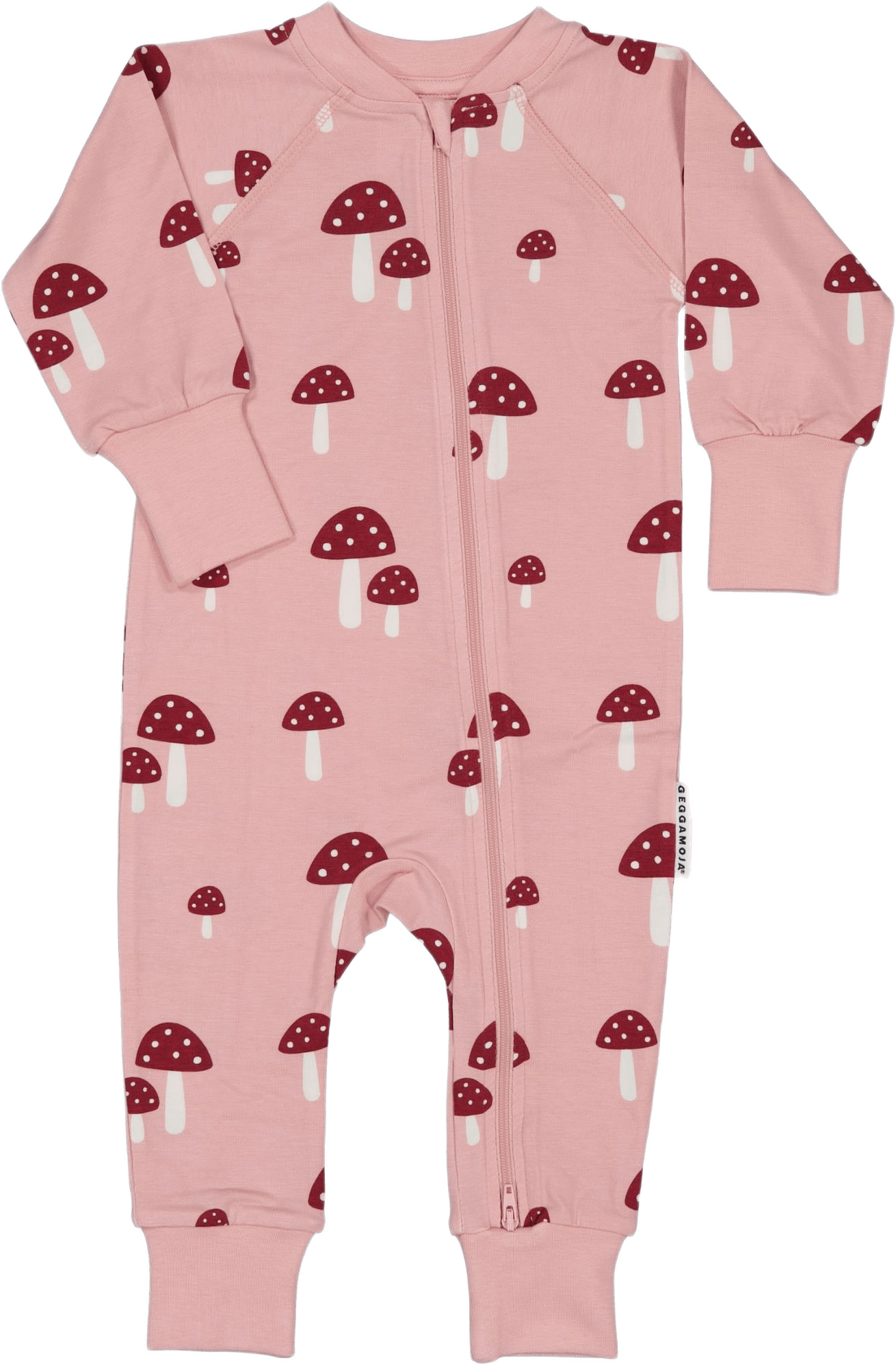 Heldräktspyjamas Bambu, från Geggamoja, i färgen pink mushroom.