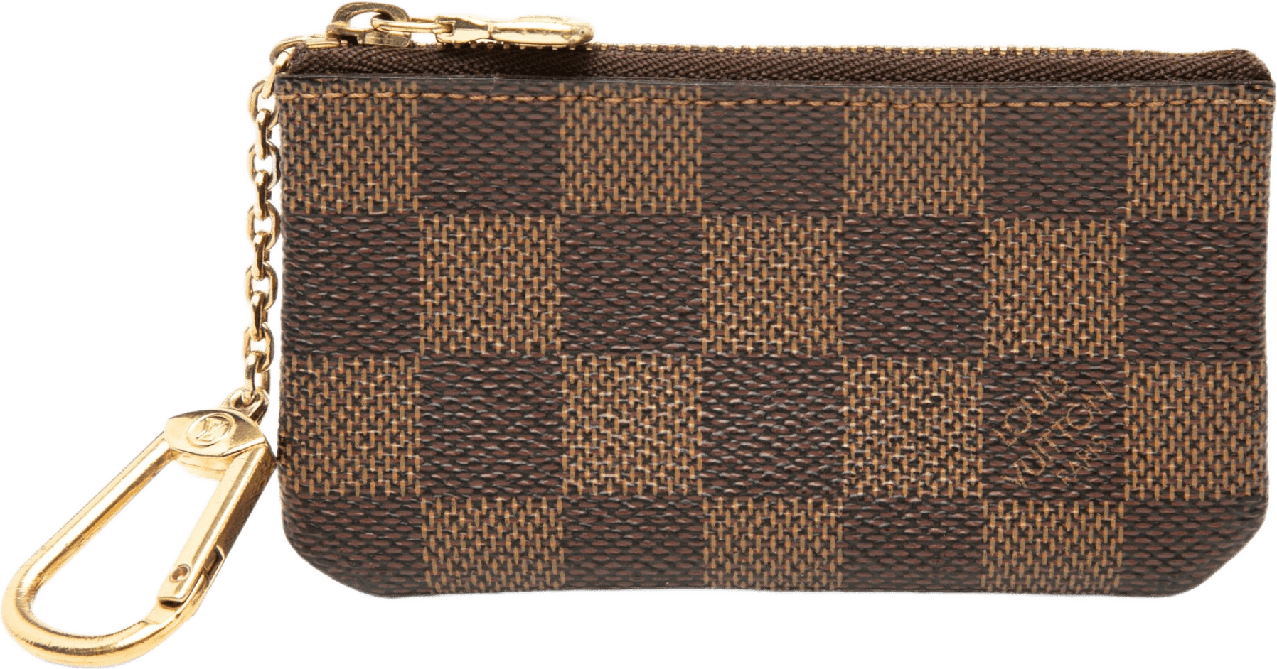 Louis Vuitton Damier Ebene Pochette Cles, från Luxclusif, i färgen brun.