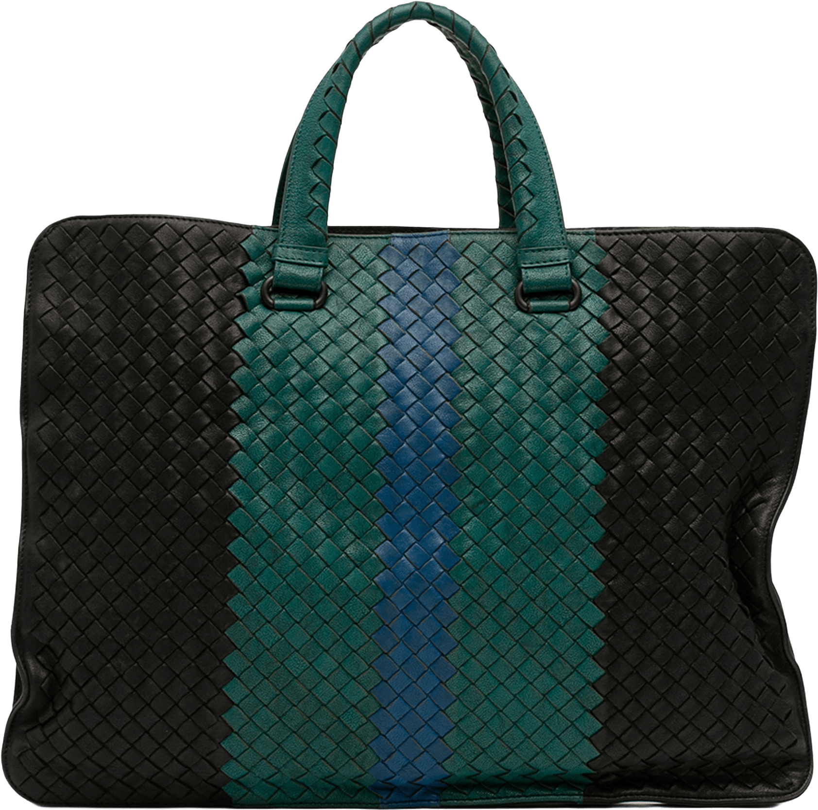 Bottega Veneta Nappa Intrecciato Club Fume Briefcase, från Luxclusif, i färgen black.
