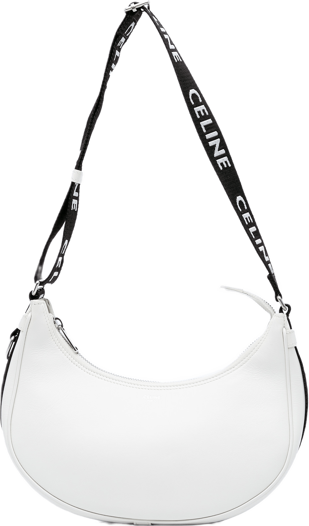 Celine Medium Smooth Calfskin Ava Shoulder Bag With Celine Strap
