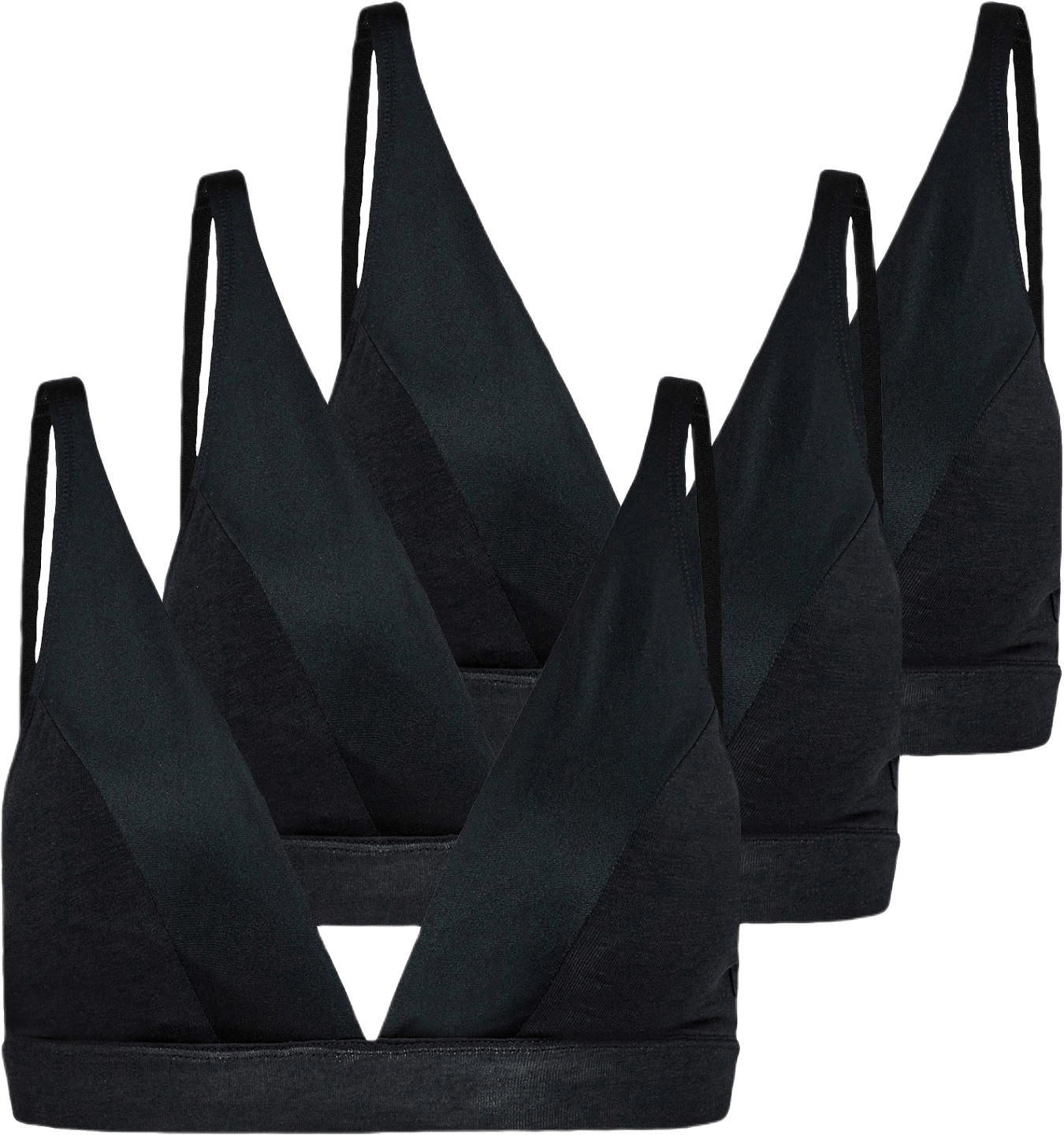 Ekologisk Bambuviskos, 3-pack Mjuk Bh, Svart, från JBS of Denmark, i färgen black.