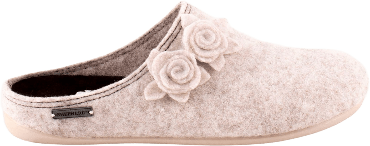 Liselott Tofflor, från Shepherd, i färgen beige.