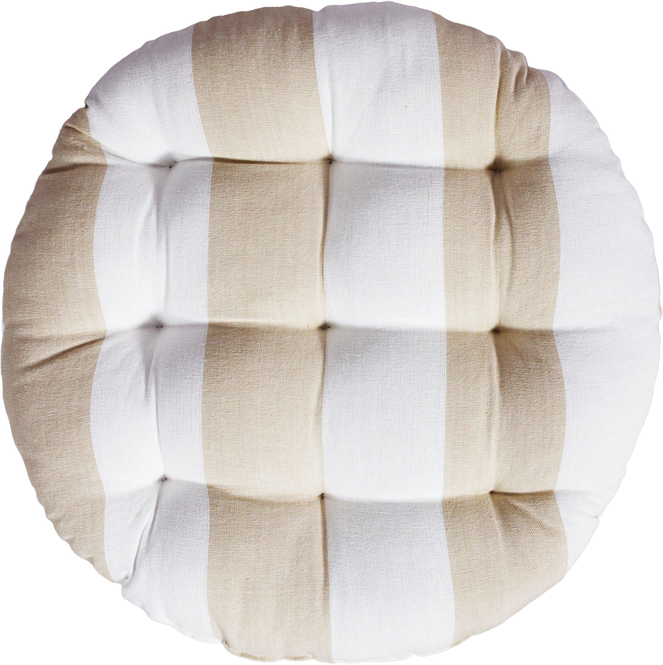 Louise Stolsdyna - Rund, från Svanefors, i färgen beige.