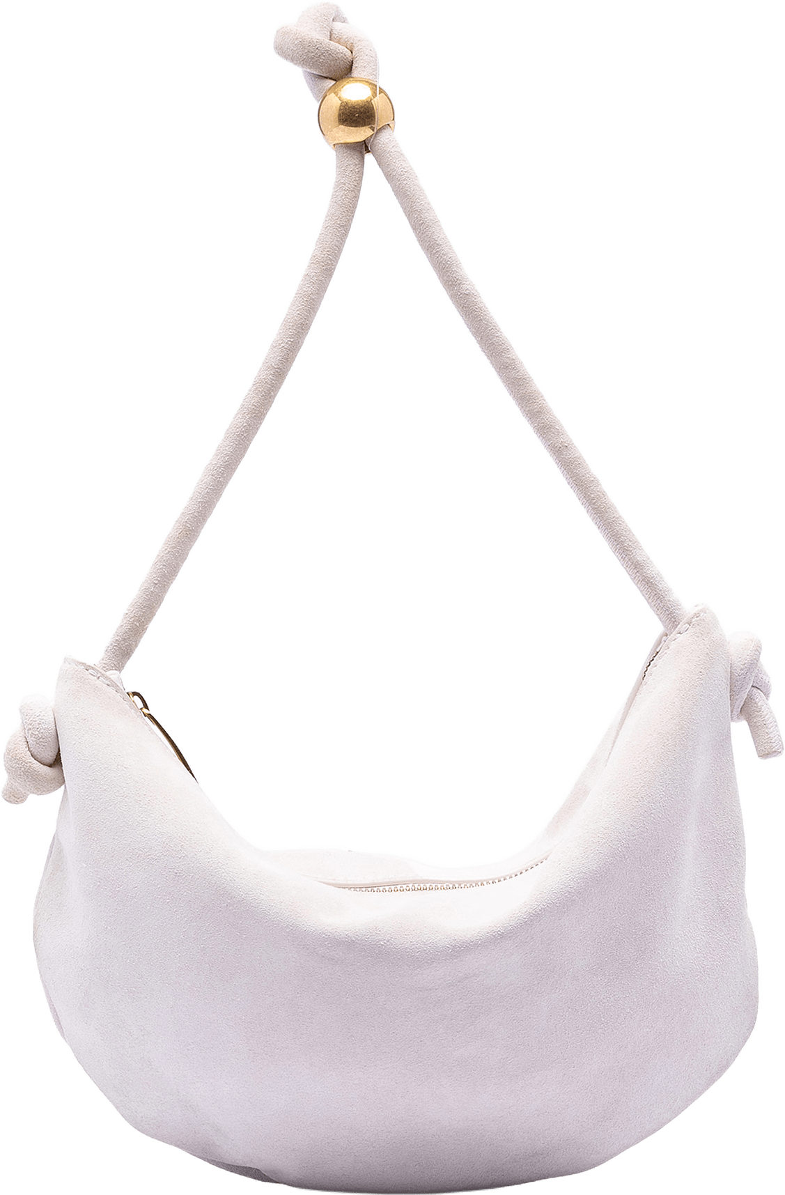 Bottega Veneta Suede Turn Pouch, från Luxclusif, i färgen light pink.