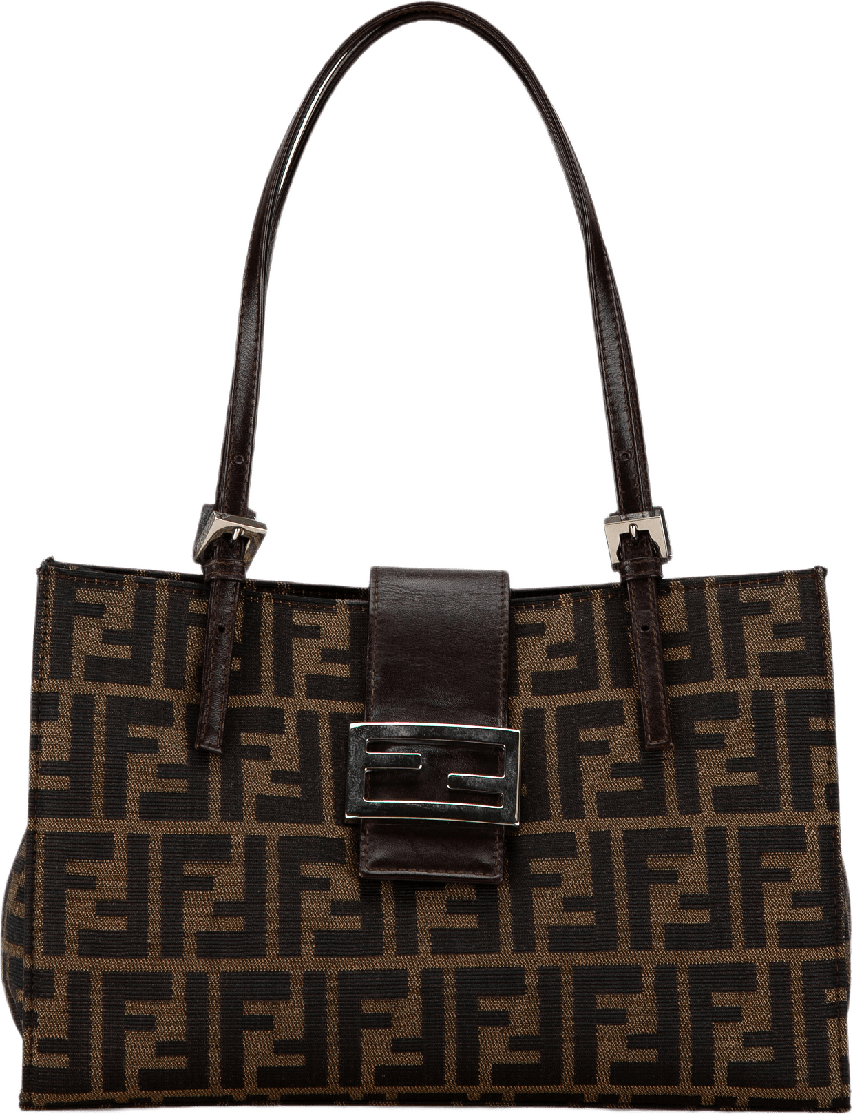 Fendi Zucca Canvas Shoulder Bag