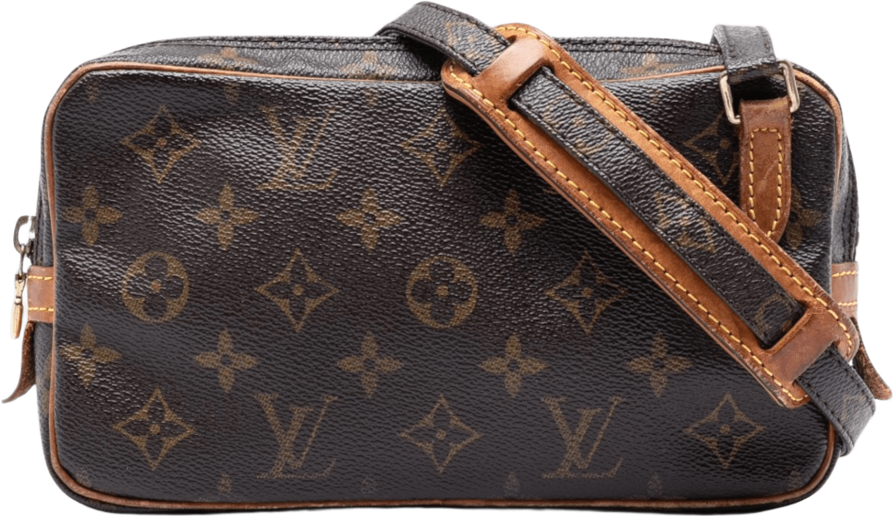 Louis Vuitton Monogram Pochette Marly Bandouliere, från Luxclusif, i färgen brown.