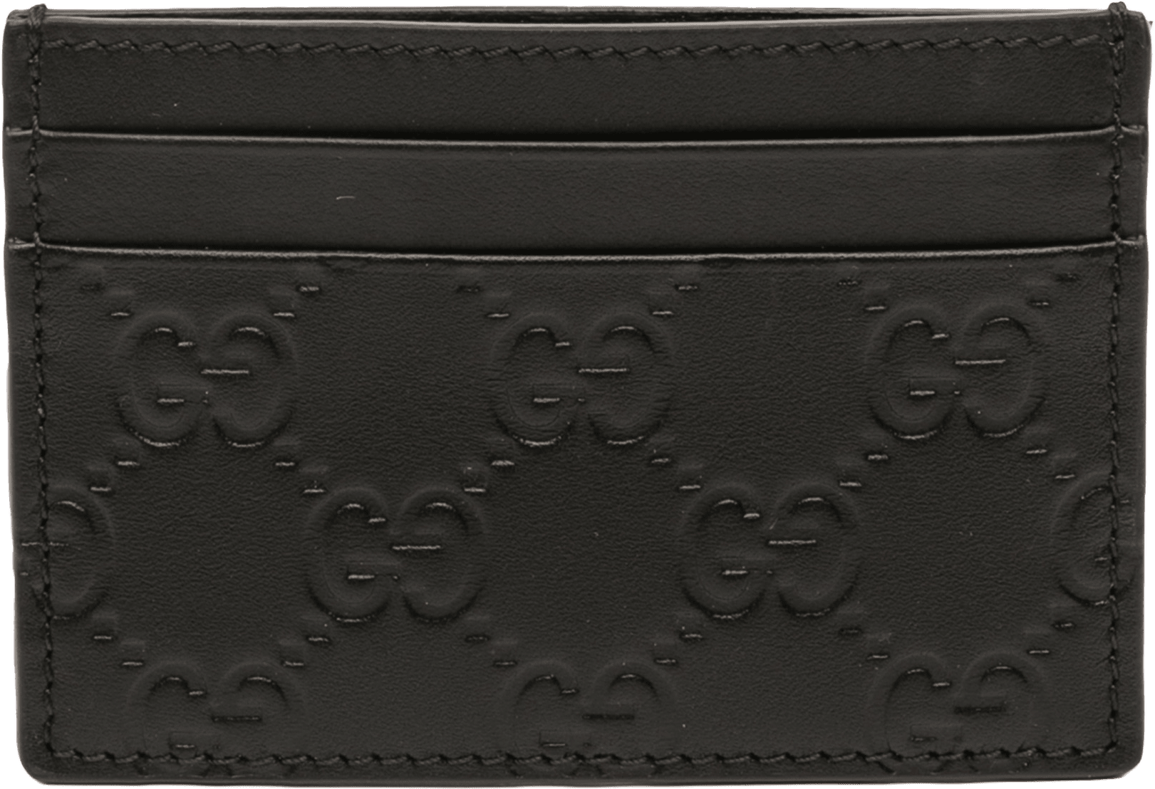 Gucci Guccissima Card Holder, från Luxclusif, i färgen black.