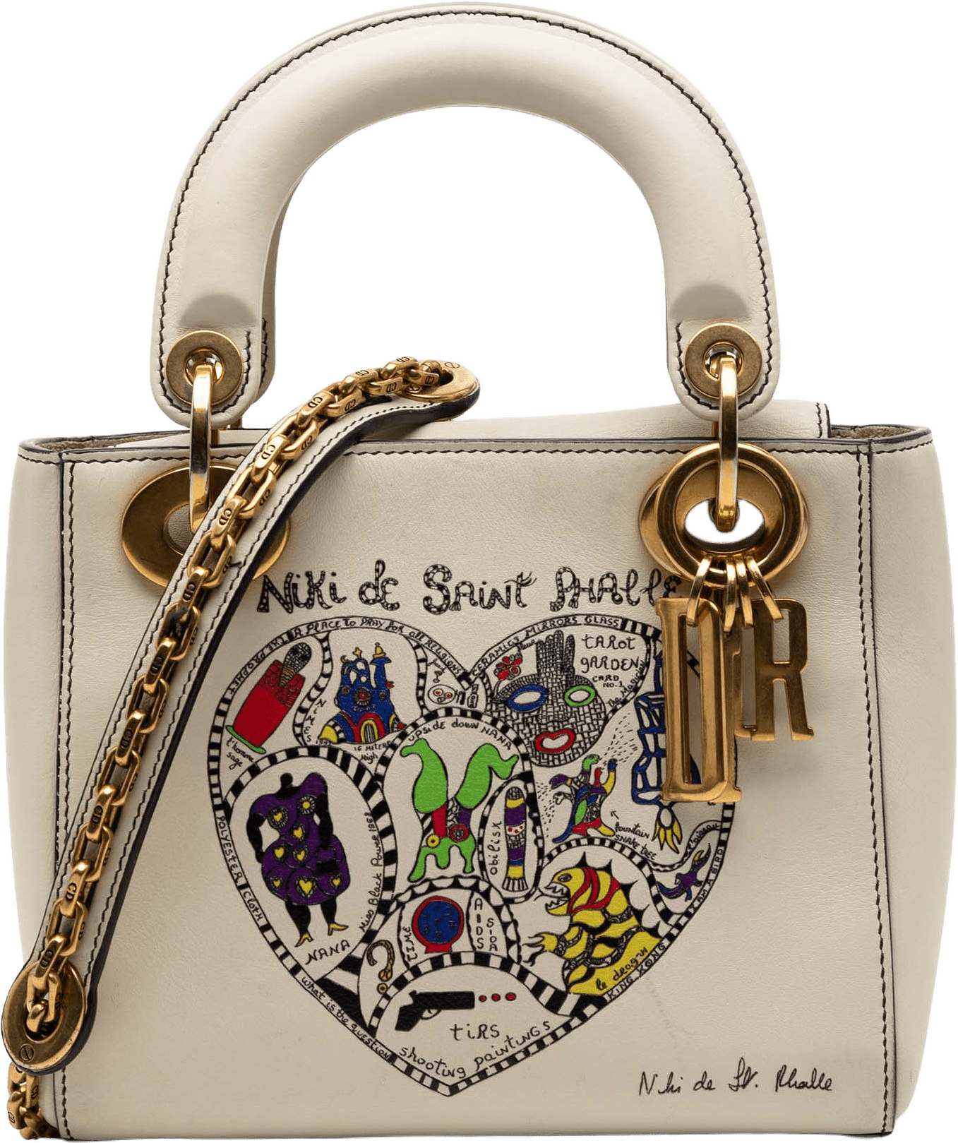 Dior Dioramour Niki De Saint Phalle Mini Calfskin Lady Dior, från Luxclusif, i färgen off white.