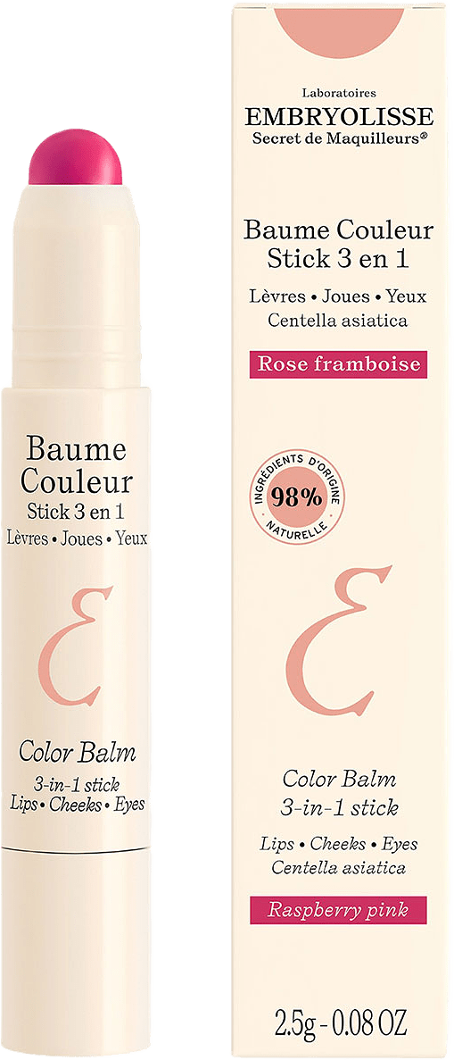 Color Balm 3-In-1 Stick, från Embryolisse, i färgen Raspberry Pink.