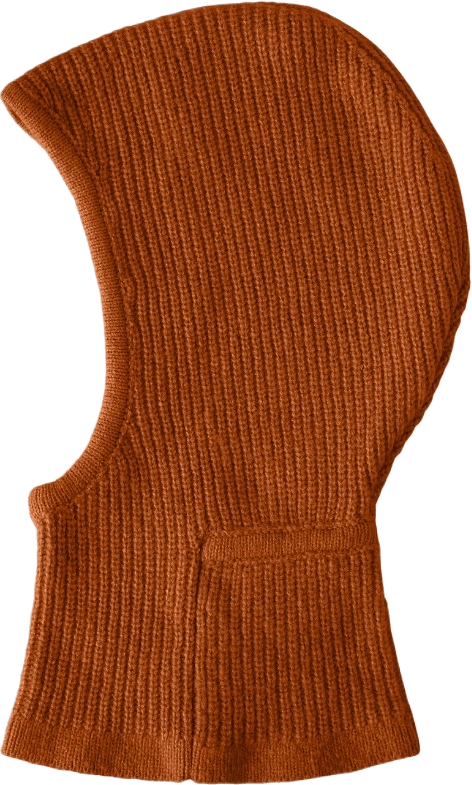 Balaclava - Vuxen, från BabyMocs, i färgen rust.