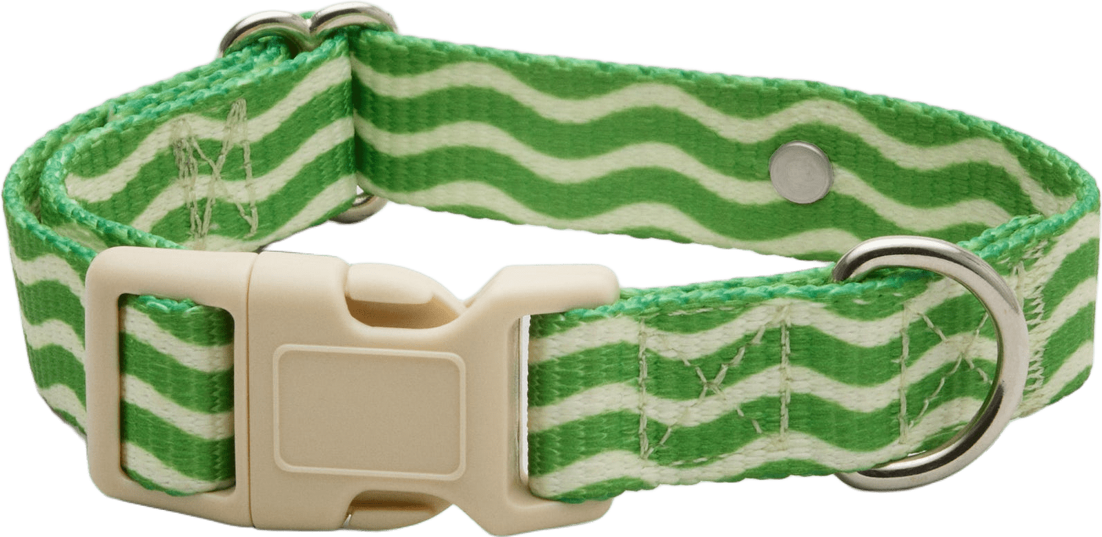 Mosebacke Hundhalsband - Grönt, från Barkalot, i färgen green & beige.