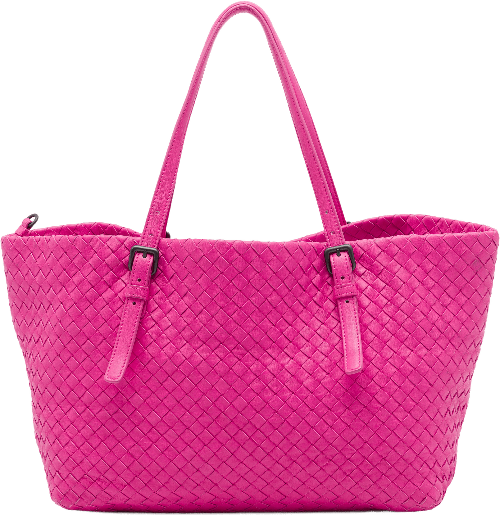 Bottega Veneta Medium Nappa Intrecciato Cesta Tote, från Luxclusif, i färgen rosa.