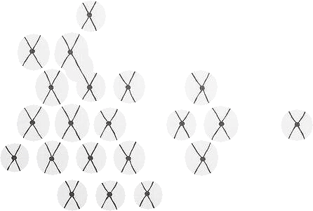 Tyg på löpmeter - Net, vit/svart, från Littlephant, i färgen vit/svart.