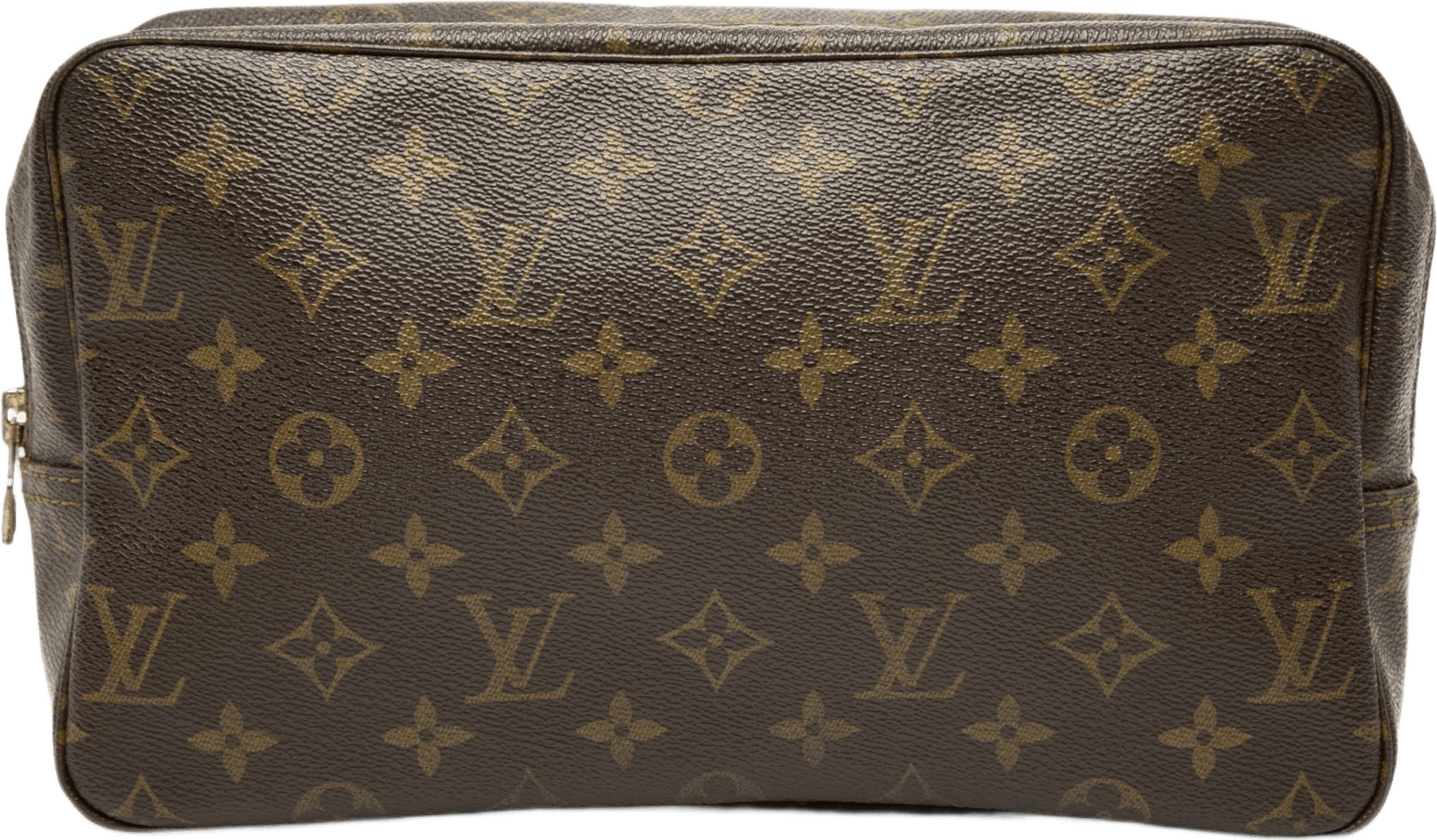 Louis Vuitton Monogram Trousse Toilette 28, från Luxclusif, i färgen brown.