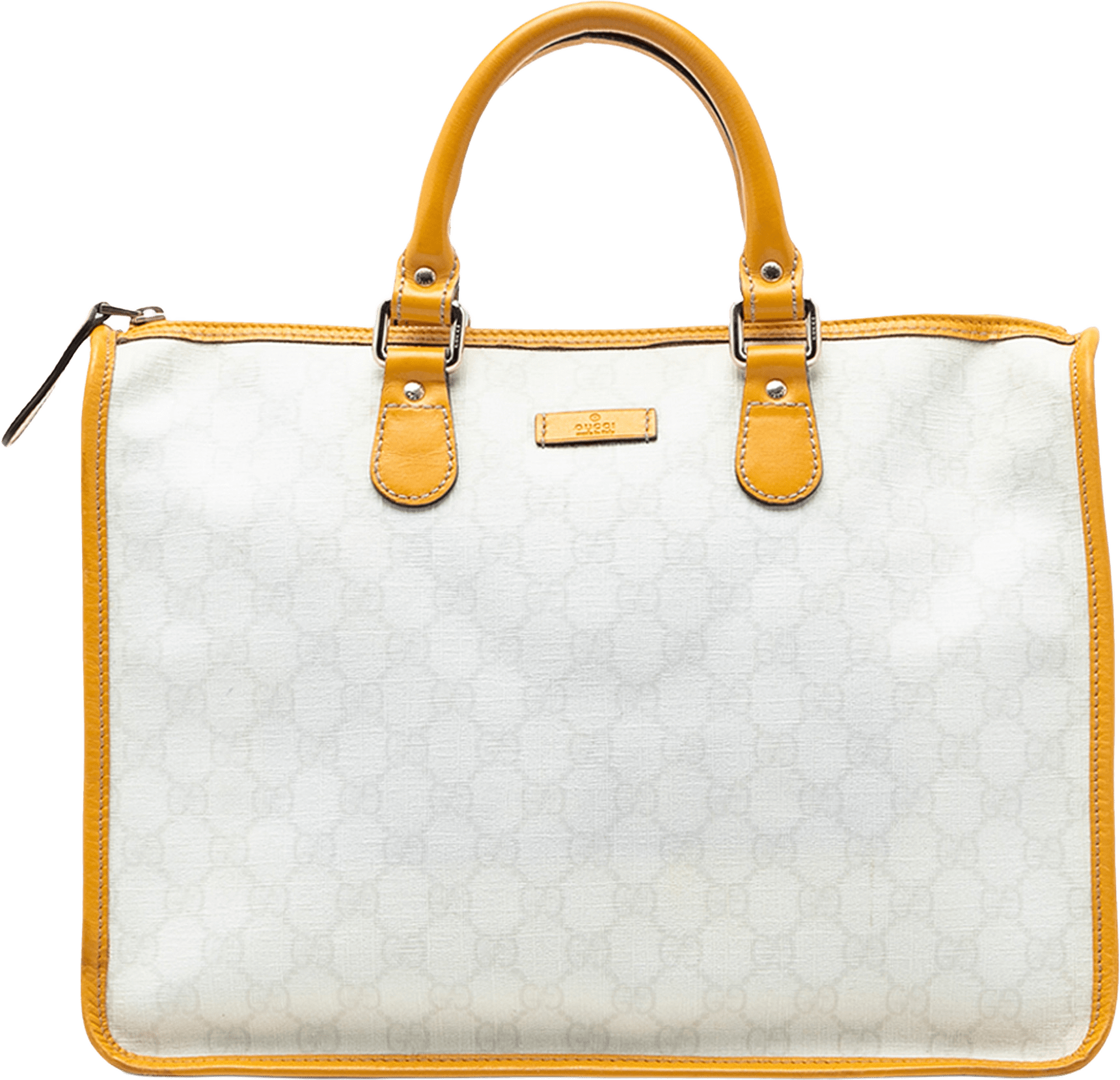 Gucci Gg Supreme Satchel, från Luxclusif, i färgen white.