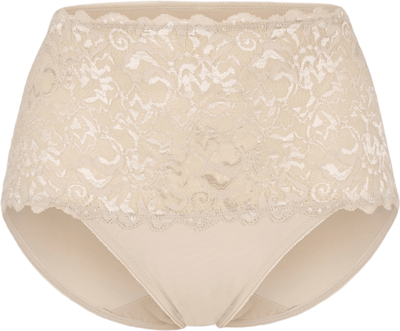 Soft Lace Maxi Briefs, från Swegmark, i färgen beige.