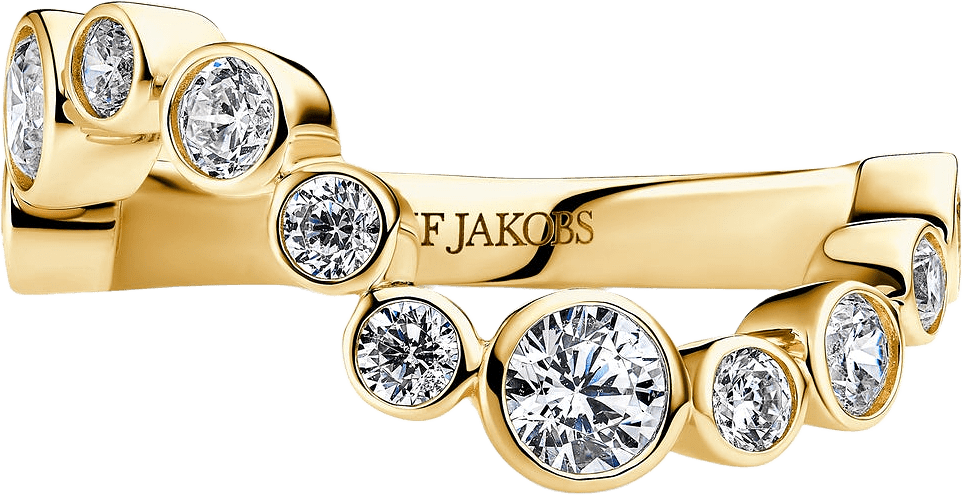 Ring Sardinien Wave, från Sif Jakobs Jewellery, i färgen 18k guldpläterad.