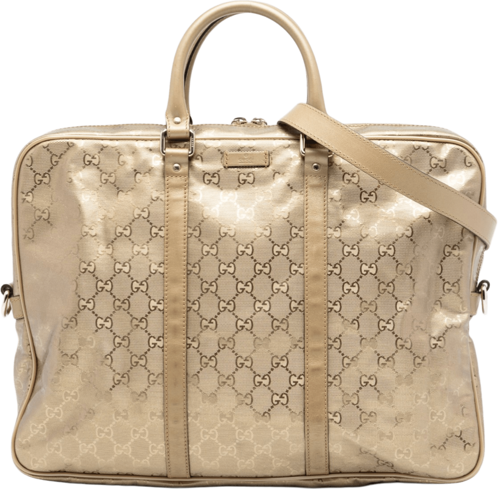 Gucci Gg Imprime Business Bag, från Luxclusif, i färgen gold.