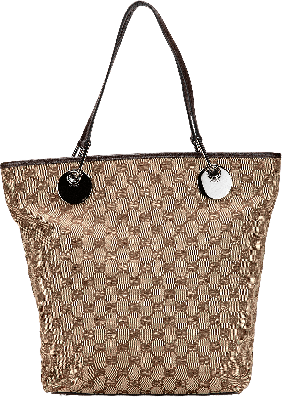 Gucci Large Gg Canvas Eclipse Tote, från Luxclusif, i färgen beige.