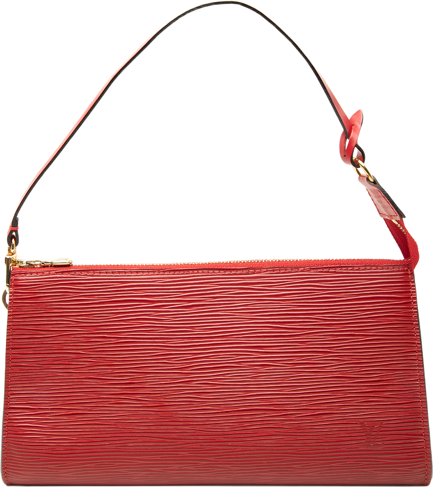Louis Vuitton Epi Pochette Accessoires, från Luxclusif, i färgen röd.